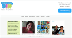 Desktop Screenshot of facesofaphasia.com